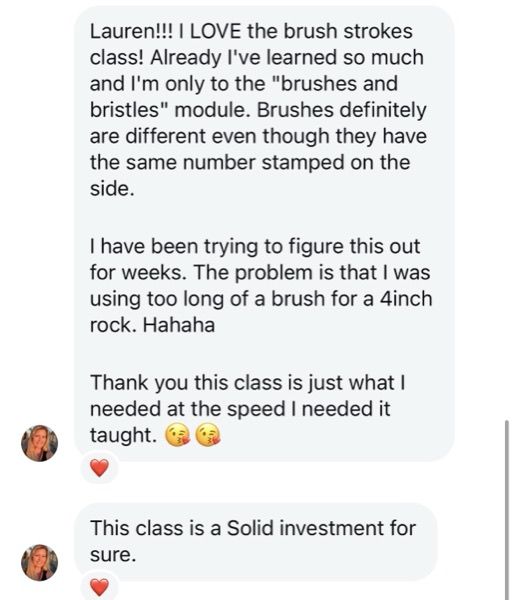 A Love & Dots student sharing their experience