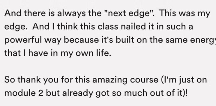 A Love & Dots student sharing their experience