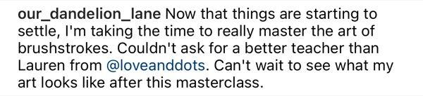 A message from a Love & Dots student