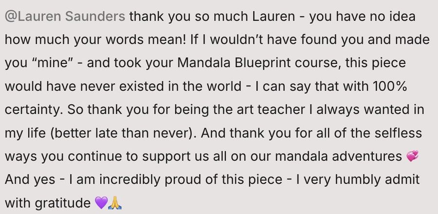 A Love & Dots student sharing their experience