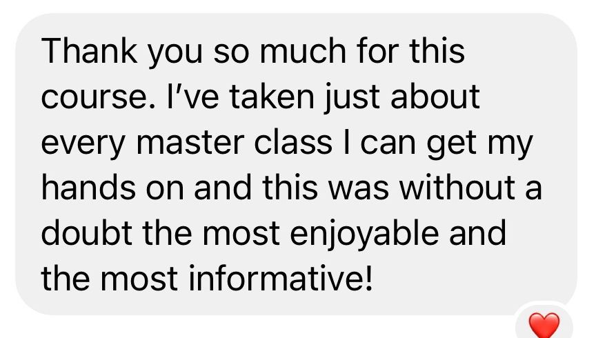 A Love & Dots student sharing their experience