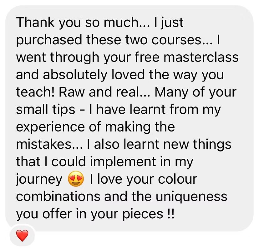 A Love & Dots student sharing their experience