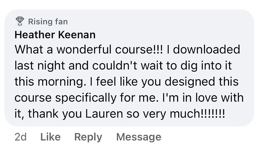 A Love & Dots student sharing their experience