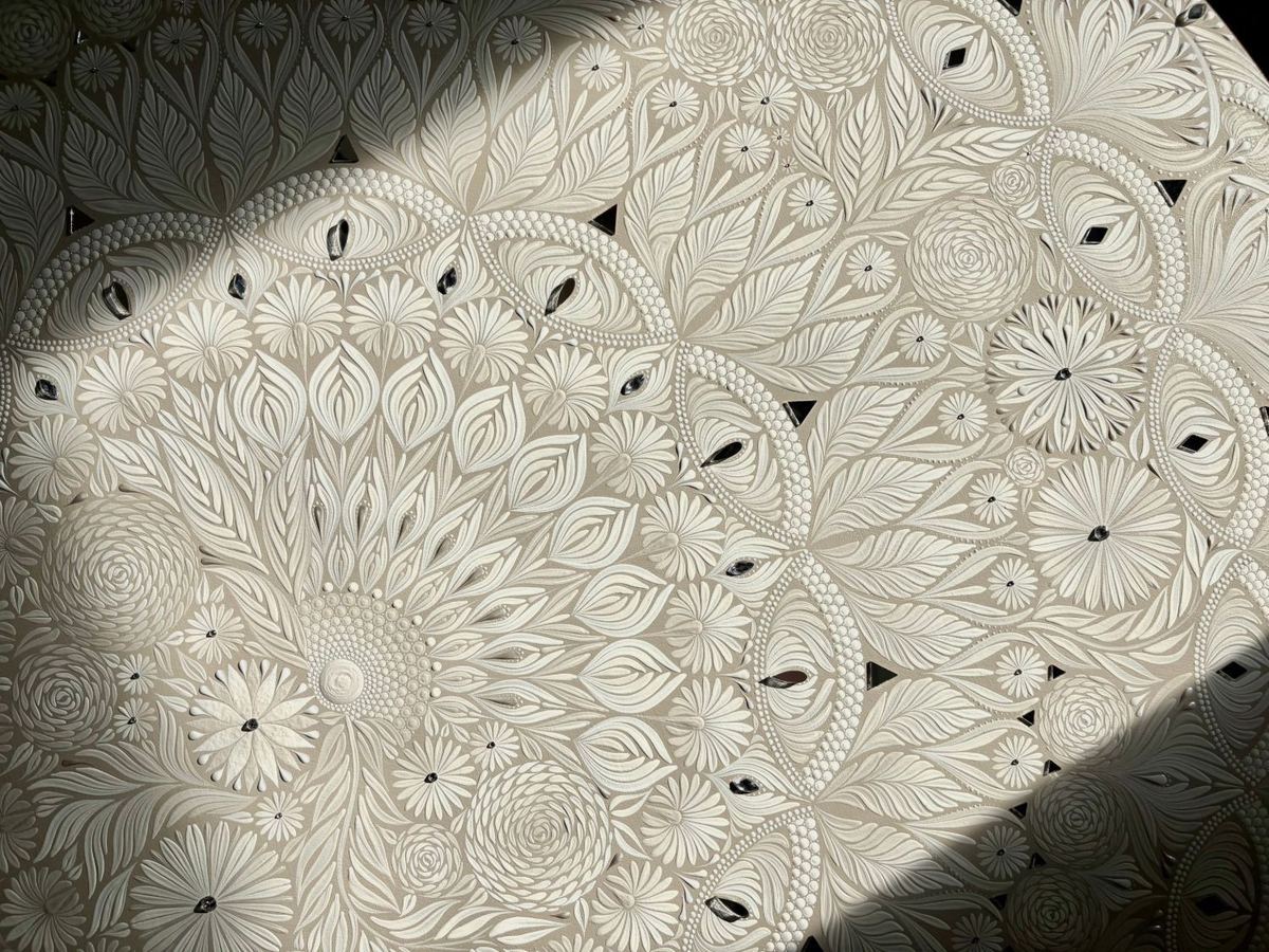 One of Lauren's original hand-painted mandalas