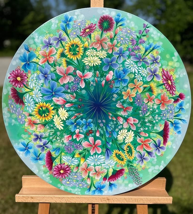 The finished Field of Wildflowers masterclass piece