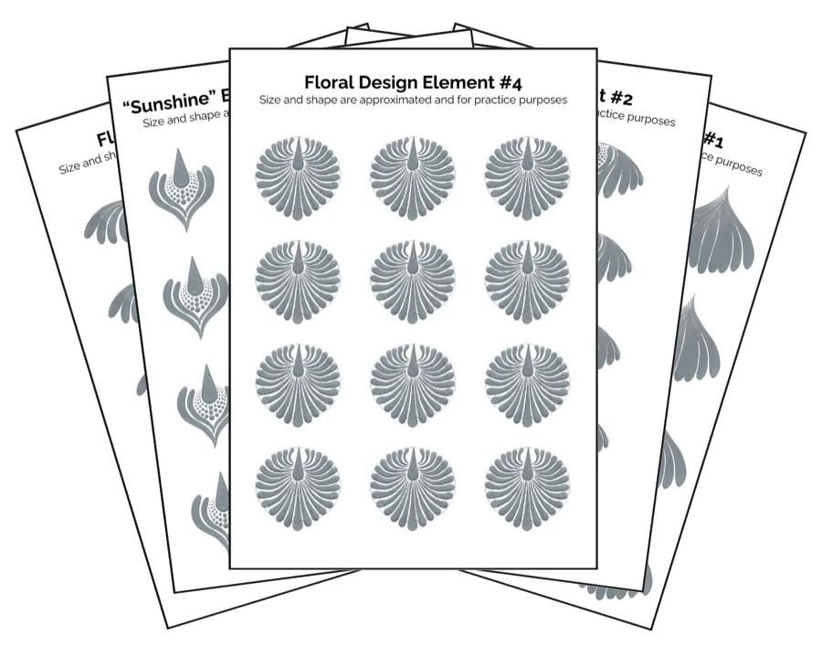Printable practice sheets included with the Advanced Mandala Masterclass