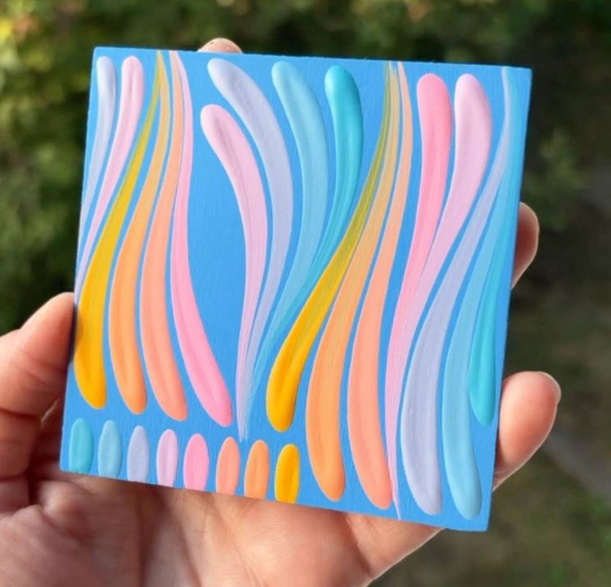 A hand-painted pro palette recipe card