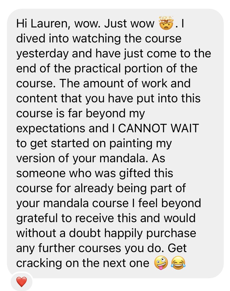 A Love & Dots student sharing their experience