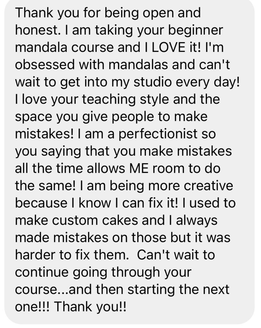 A Love & Dots student sharing their experience