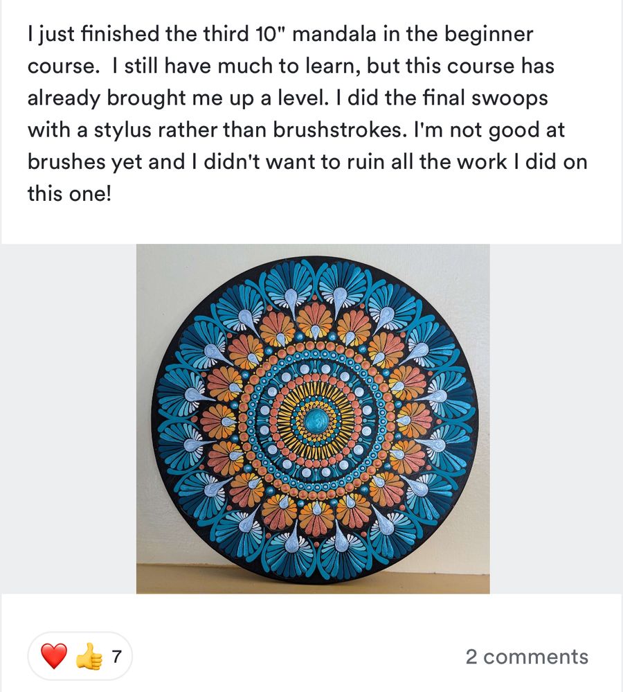 A Love & Dots student sharing their experience