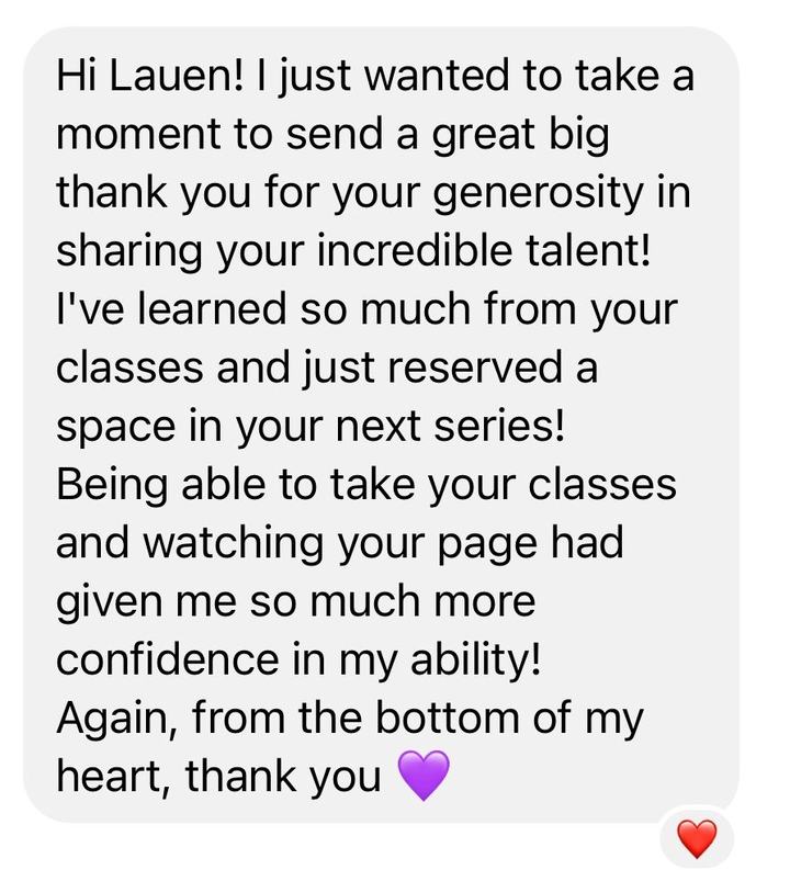 A Love & Dots student sharing their experience