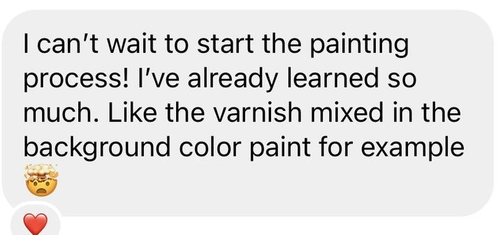 A Love & Dots student sharing their experience