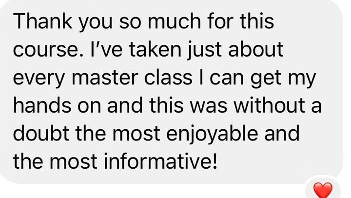 A Love & Dots student sharing their experience